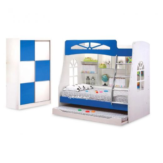 Blue And White Bedroom Set