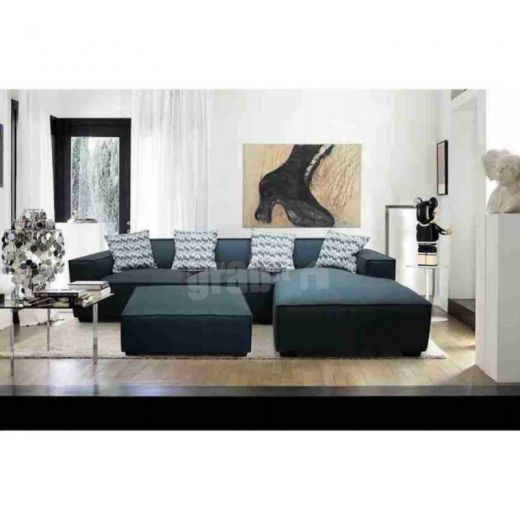 Mischa L-Shape Fabric Sofa