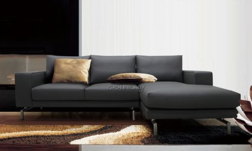 Amara Full Leather L-Shape Sofa