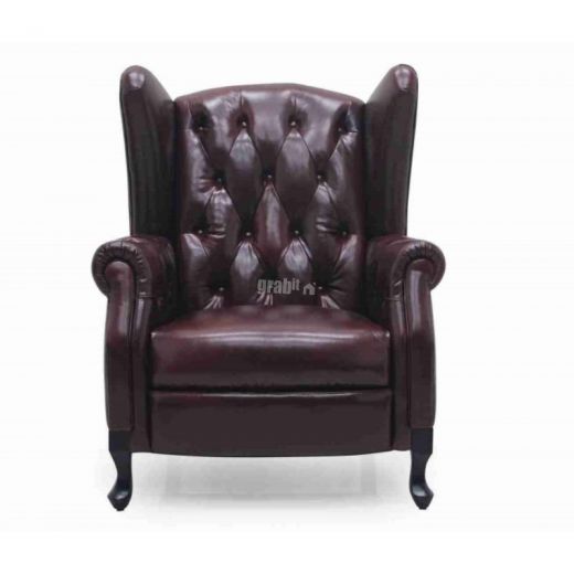 Adriel Leather Wing Chair