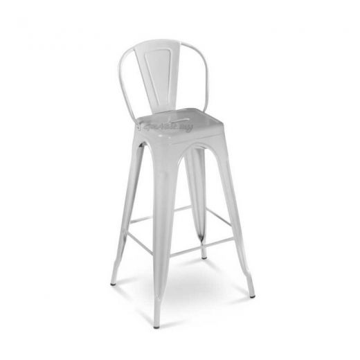 White Vintage Small Industrial Stool OUT OF STOCK*