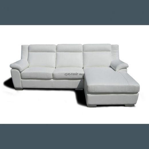 Yuken (L-Shape) Half Leather Sofa
