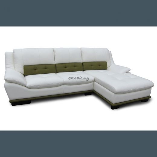 Tranity (L-Shape) Half Leather Sofa
