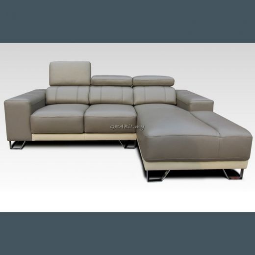 Bison (L- Shape) Half Leather Sofa