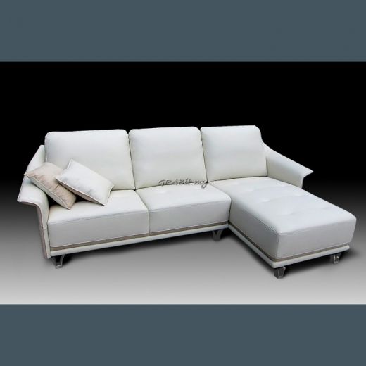 Aliz (L-Shape)  Half Leather Sofa
