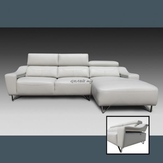 Caslino (L-Shape) Half Leather Sofa