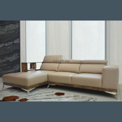Fonsie (L-shape) Half Leather Sofa