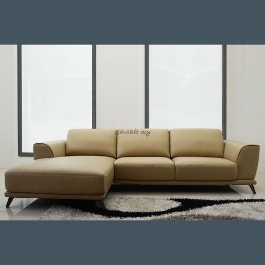Giselle (L-Shape) Half Leather Sofa
