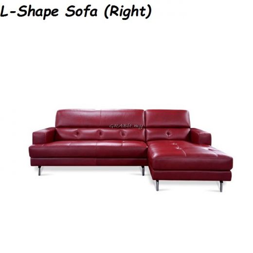 Elena (L-Shape) Full Leather Sofa
