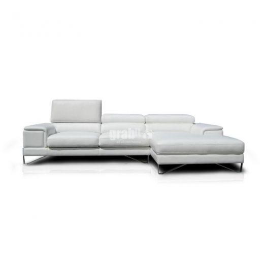 Tasia Half Leather L-Shape Sofa