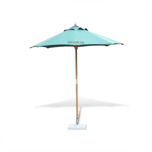 Wooden Frame Round Umbrella Sunbrella Fabric