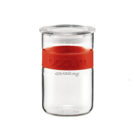 Presso 0.6L Glass Storage Jar - Red 