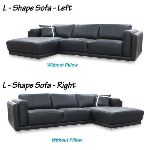 Bonnie (L-Shape) Half Leather Sofa