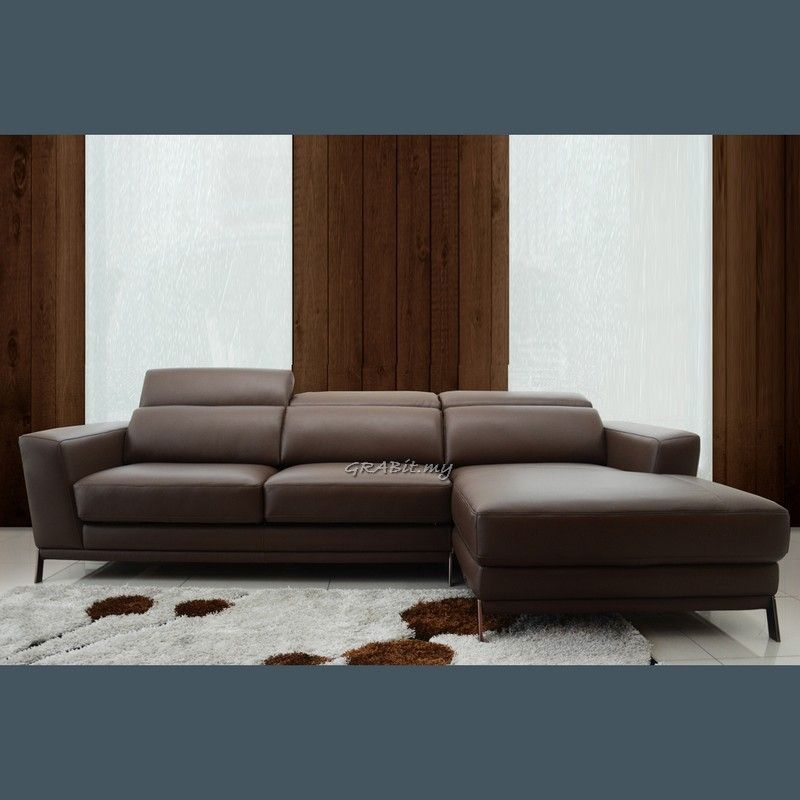 Irmigard (L-Shape) Half Leather Sofa