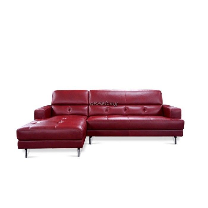 Elena (L-Shape) Full Leather Sofa