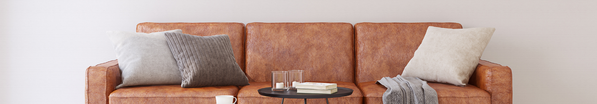 Full Leather L-Shape Sofa